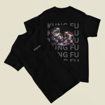 Graphisme épique de chatons siamois de kung-fu art