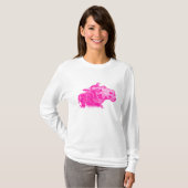T-shirt Graphisme expressif de tête de cheval fou (Devant entier)
