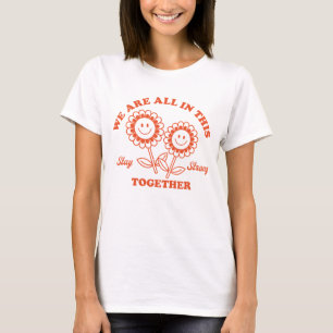 T-shirt Graphisme Fleur Joyeux Retro
