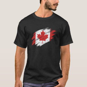 T-shirt Graphisme grunge en détresse du drapeau du Canada