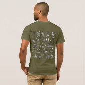 T-shirt Graphisme Hiéroglyphique de la Pyramide de l'Égypt (Dos entier)