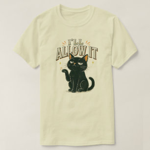 T-shirt Graphisme humoristique de chat suffisant vintage