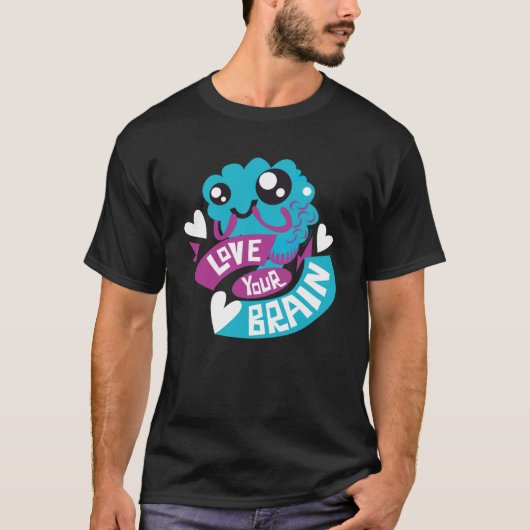 T-shirt Graphisme I Heart Guts Love Your Brain de Threadle (Devant)