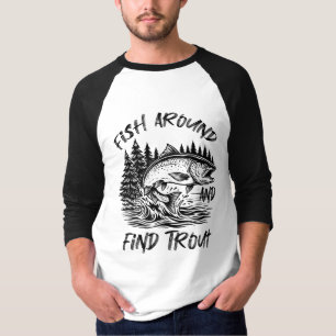 T-shirt Graphisme Pêche et Trouve Truite