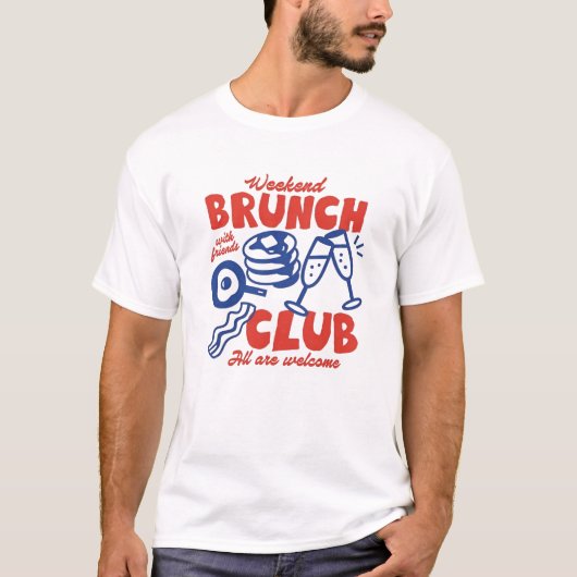 T-shirt Graphisme Petit-déjeuner avec des Amis (Devant)