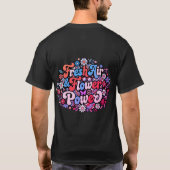 T-shirt Graphisme Pouvoir Fleur Boho (Dos)