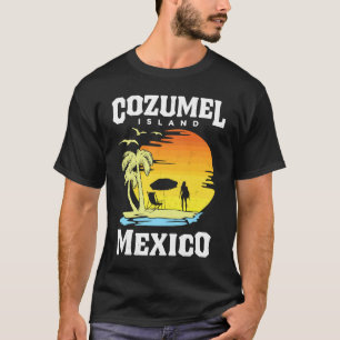 T-shirt Graphisme Rétro Distressed des Plages de Cozumel a