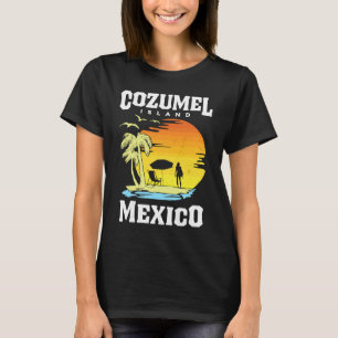 T-shirt Graphisme Rétro Distressed des Plages de Cozumel a