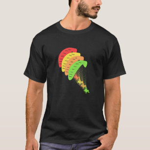 T-shirt Graphisme Rétro Parapente Parachute Ciel
