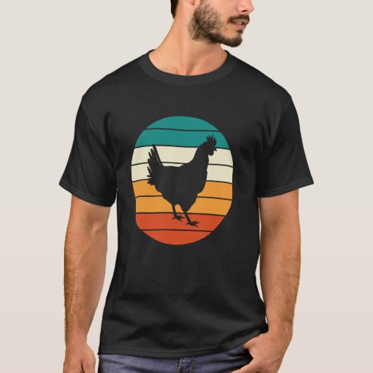 T-shirt Graphisme Rétro Poulet (Devant)