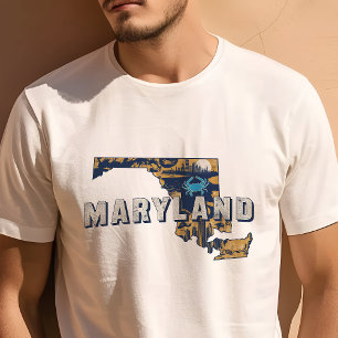 T-shirt Graphisme Rétro Voyage Iconique Maryland