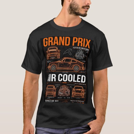 T-shirt Graphisme Techwear Refroidi par Air Plan Blueprint (Devant)