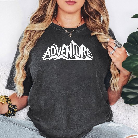 T-shirt Graphisme Texte Montagne Aventure