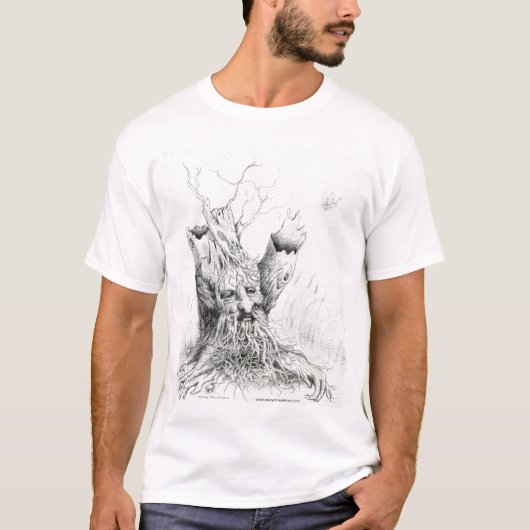 T-shirt Graphite de "d'esprit d'arbre vieil homme" (Devant)