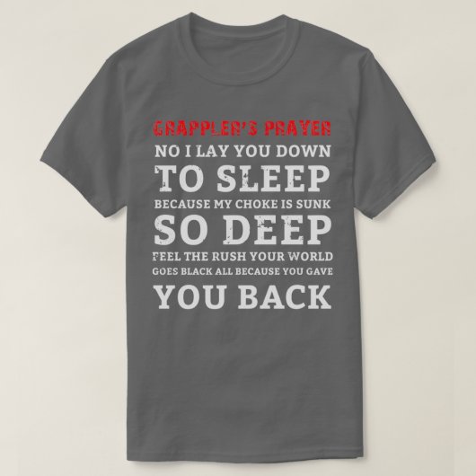 T-shirt Grappler Jiu Jitsu Judo Lutter Prières Lutter (Design devant)