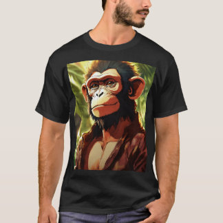 T-shirt Gras Black Gorilla Print Tee - Libérez votre Wild