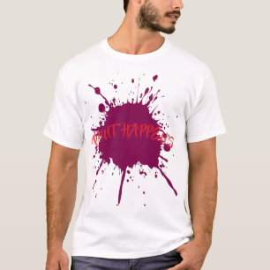 T-shirt Gras de peinture violet