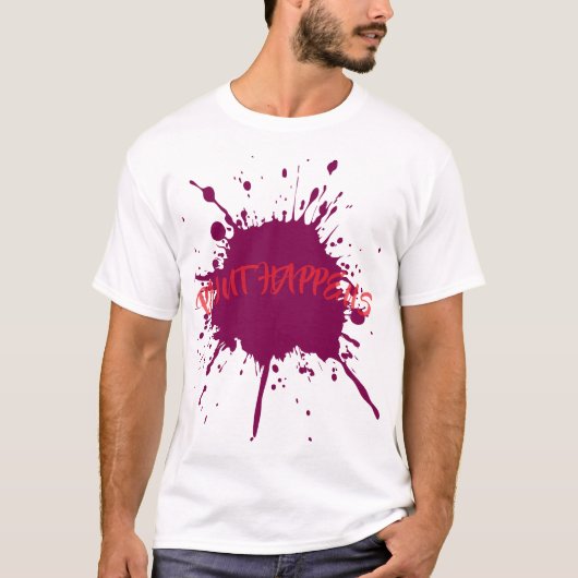 T-shirt Gras de peinture violet (Devant)