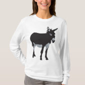 T-shirt Gras Donkey Silhouette ferme animal (Devant)
