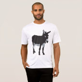 T-shirt Gras Donkey Silhouette ferme animal (Devant entier)