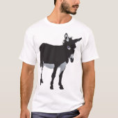 T-shirt Gras Donkey Silhouette ferme animal (Devant)