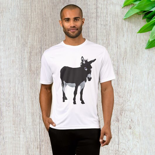 T-shirt Gras Donkey Silhouette ferme animal