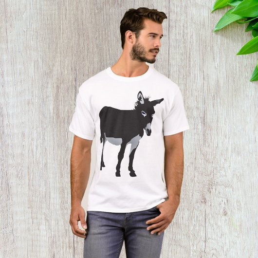 T-shirt Gras Donkey Silhouette ferme animal