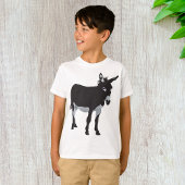 T-shirt Gras Donkey Silhouette ferme animal