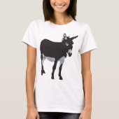 T-shirt Gras Donkey Silhouette ferme animal (Devant)