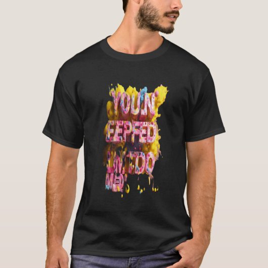 T-Shirt Gras - Expression Artistique Abstraite (Devant)