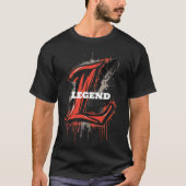T-shirt Gras Lettre L Monogramme Graffiti personnalisable (Devant)