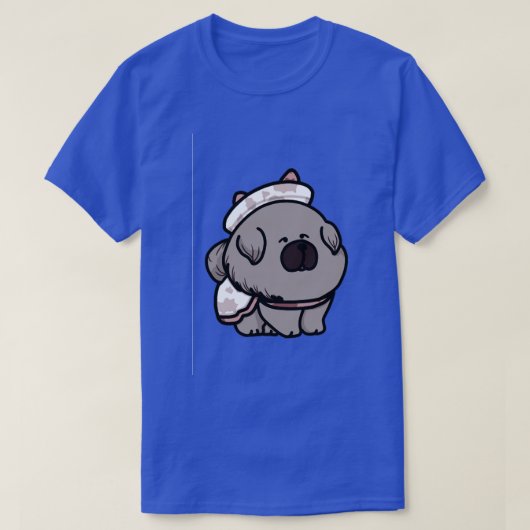 T-shirt Gras mignon conception chien Tee (Design devant)