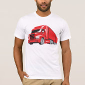 T-shirt Gras Red Semi-Truck Big Rig Trucker (Devant)