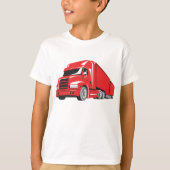 T-shirt Gras Red Semi-Truck Big Rig Trucker (Devant)