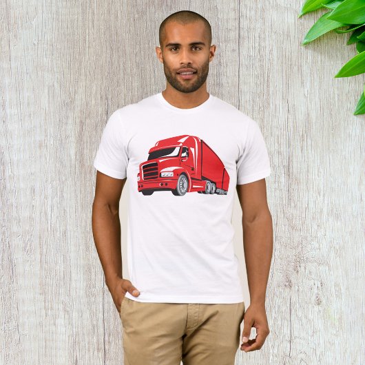 T-shirt Gras Red Semi-Truck Big Rig Trucker