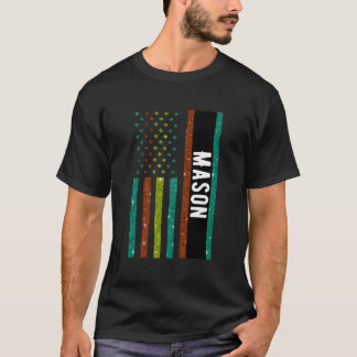 T-shirt Gras Retro Black Mason Retro Design