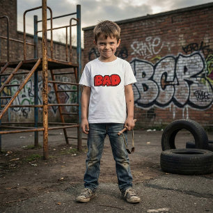 T-shirt Gras rouge mauvais style de graffiti