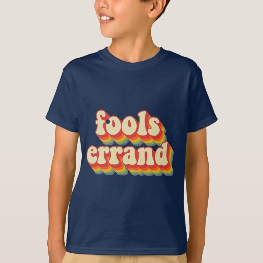 T-shirt Gras Vintage "Fools Errand" Impression graphique # (Devant)
