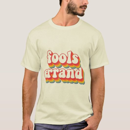 T-shirt Gras Vintage "Fools Errand" Impression graphique (Devant)