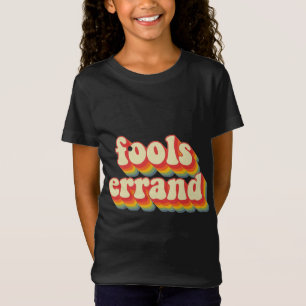T-Shirt Gras Vintage "Fools Errand" Impression graphique #