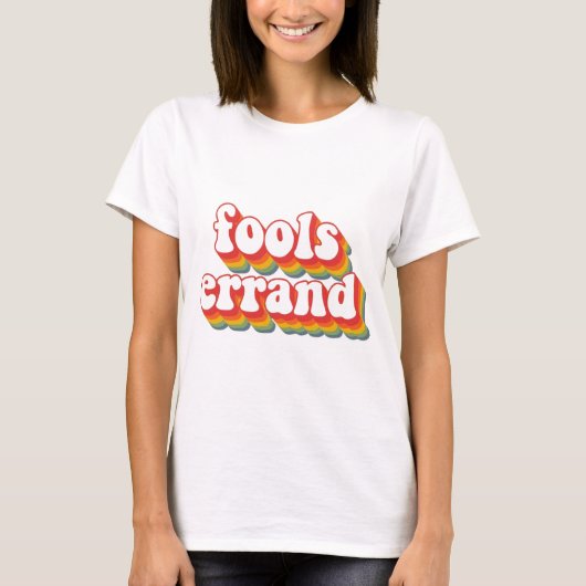 T-shirt Gras Vintage "Fools Errand" Impression graphique (Devant)
