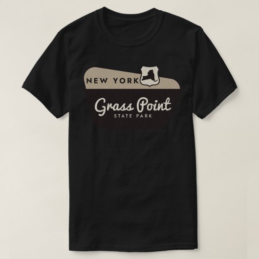 T-shirt Grass Point State Park New York Affiche de bienven (Design devant)