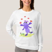 T-shirt Grasshopper violet Jongler amusant Créature (Devant)