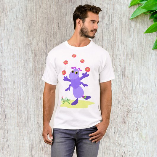 T-shirt Grasshopper violet Jongler amusant Créature