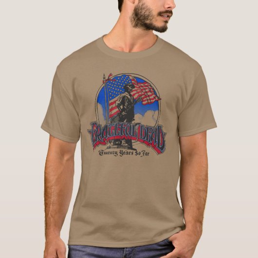 T-shirt Grateful Deadwenty Years So Far American Flag Vint (Devant)