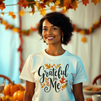 Grateful for Me Fall Leaves Graphisme
