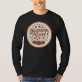 T-shirt Grateful Heart Autumn Pumpkin Design (Devant)
