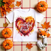 T-Shirt Grateful Heart Watercolor Calligraphy kids