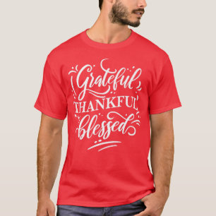 T-shirt Grateful Merci béni Bon thanksgiving Desi
