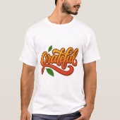 T-shirt Grateful Script avec Feuilles (Devant)